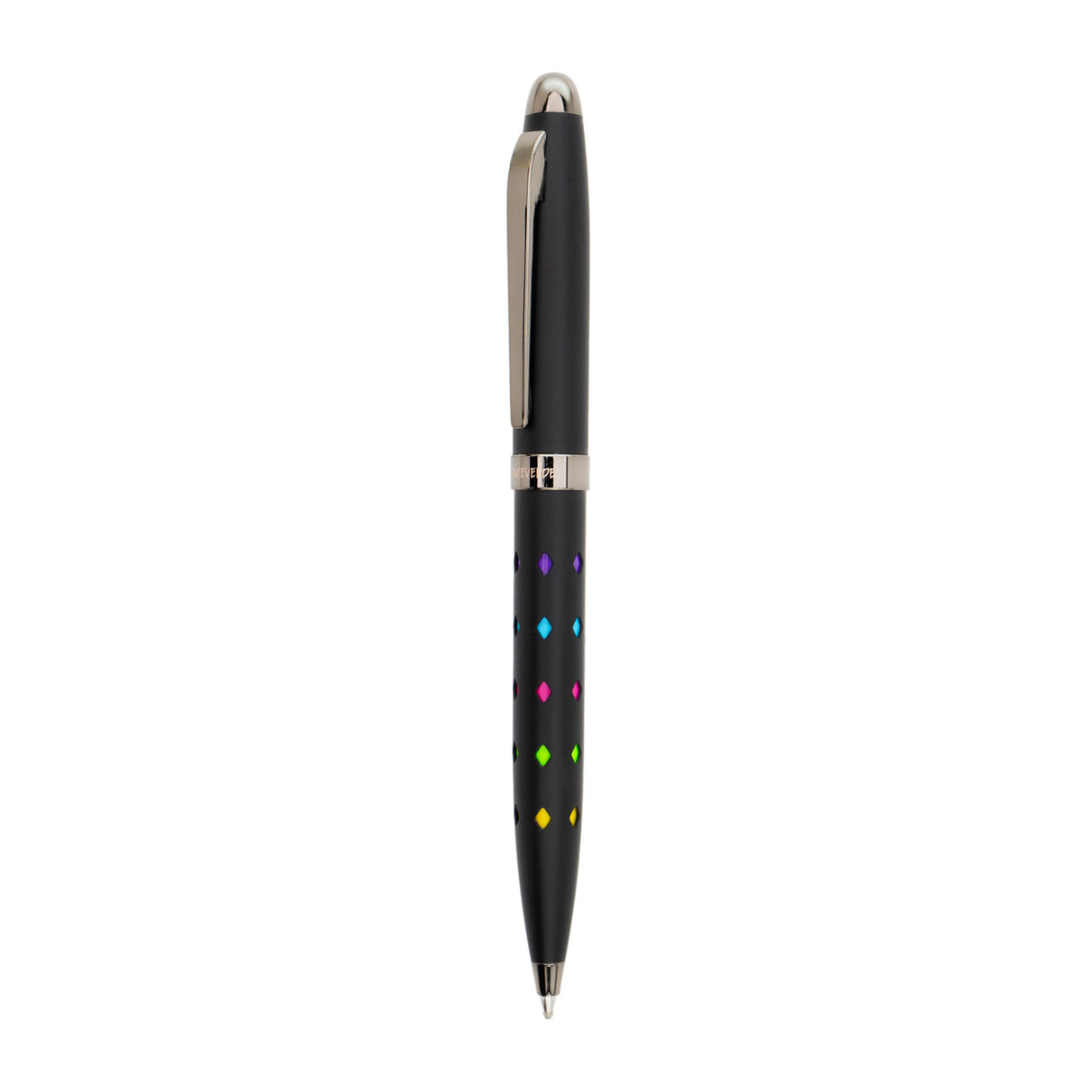Monteverde llusia Gel Ink Pen - Diamond Shapes Black Matte with Gunmetal Trim