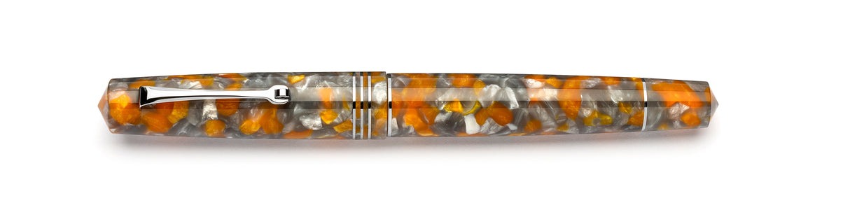 Leonardo Momento Zero Fountain Pen - Lava E Cenere with Silver Trim (Limited Edition)