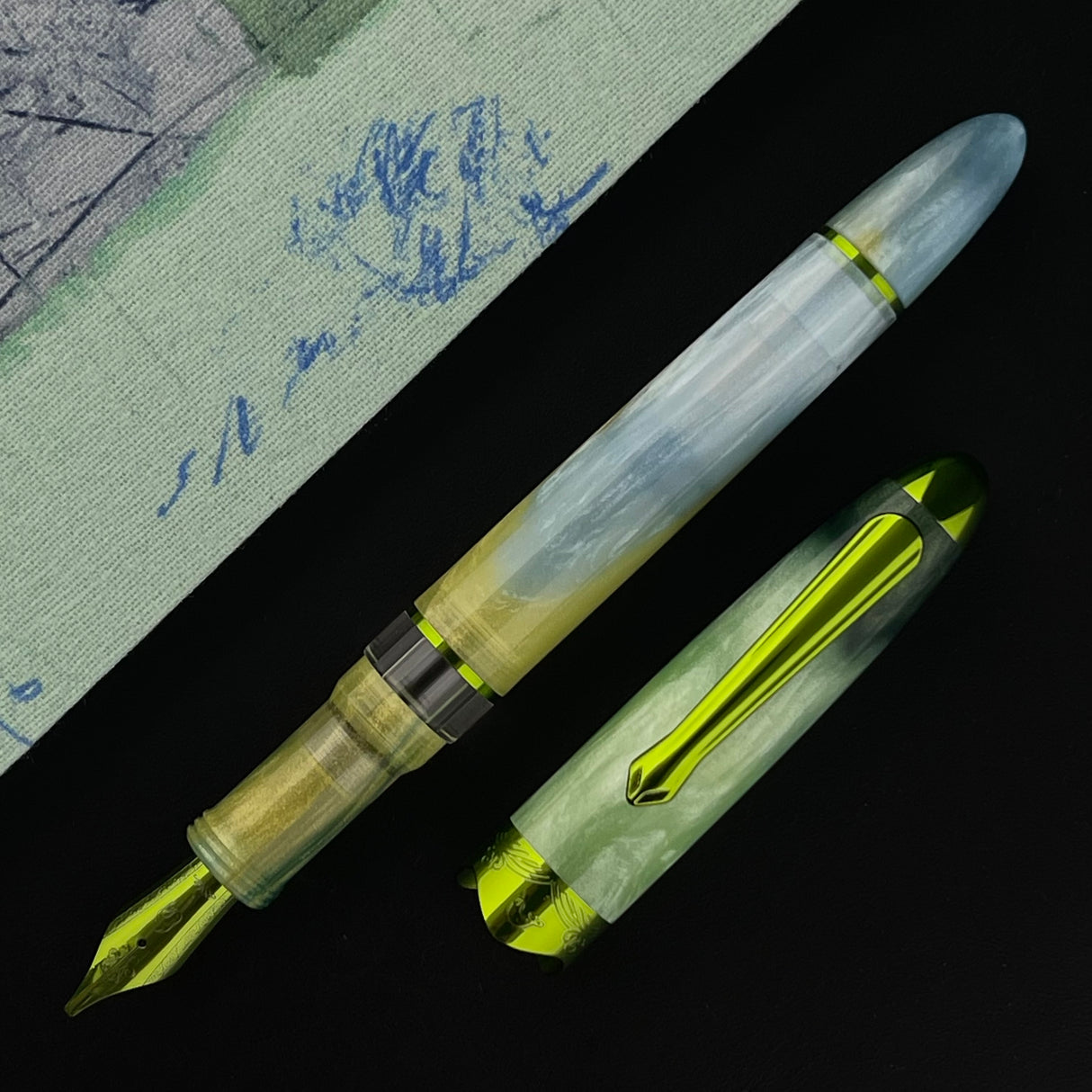 Nahvalur (Narwhal) Horizon Fountain Pen - Gaia