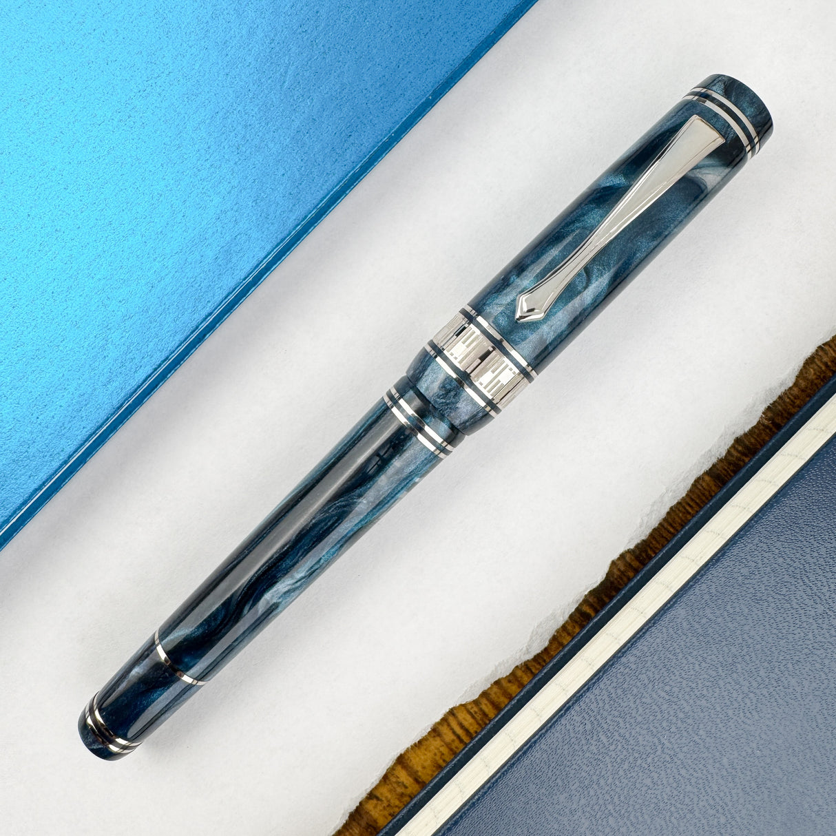 Nettuno Superba Fountain Pen - Blue Mamba Suspended Animation (Limited Edition)