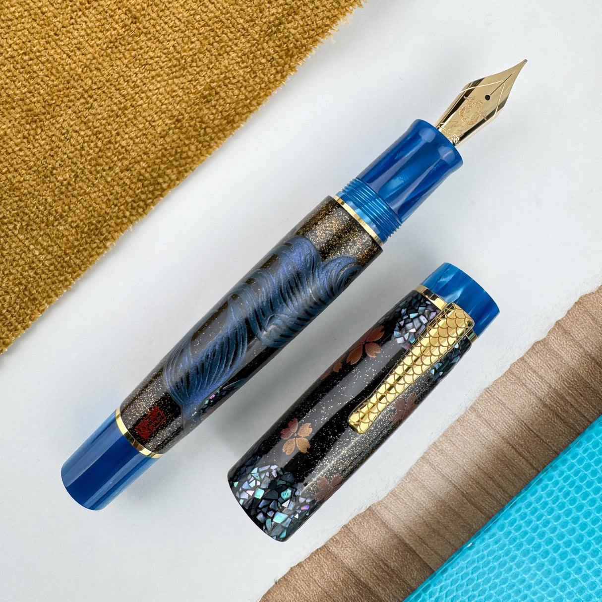 Nino Marino Signature Parthenope Maki-e Fountain Pen - The Song of Two Seas (Limited Edition)