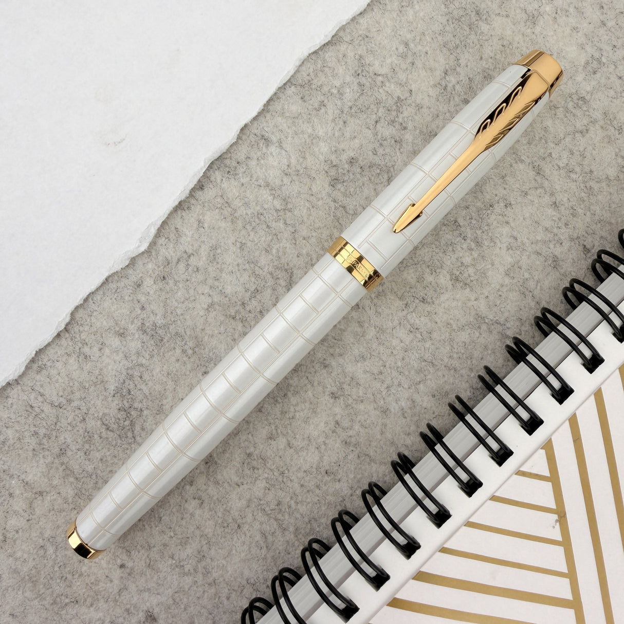 Parker IM Premium Rollerball Pen - Pearl Lacquer & Gold Trim