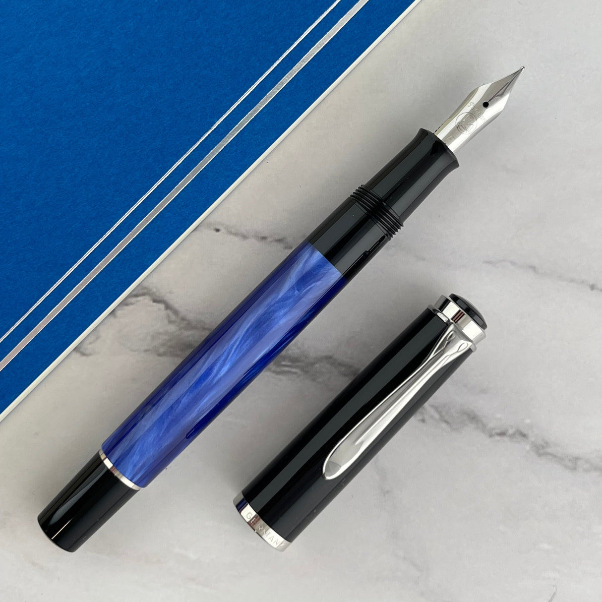 Pelikan Classic M205 Fountain Pen - Blue Marble