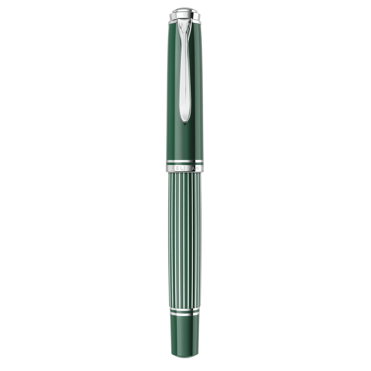 Pelikan M815 Metal Striped Green fountain pen capped