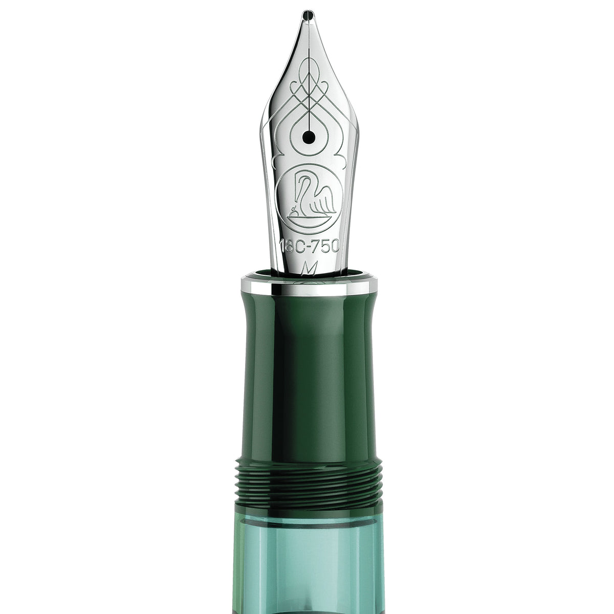 Pelikan M815 Metal Striped Green fountain pen nib