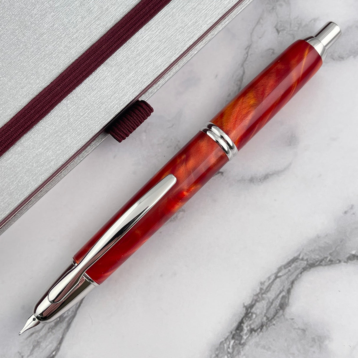 Pilot Vanishing Point SE Fountain Pen - Marble Orange