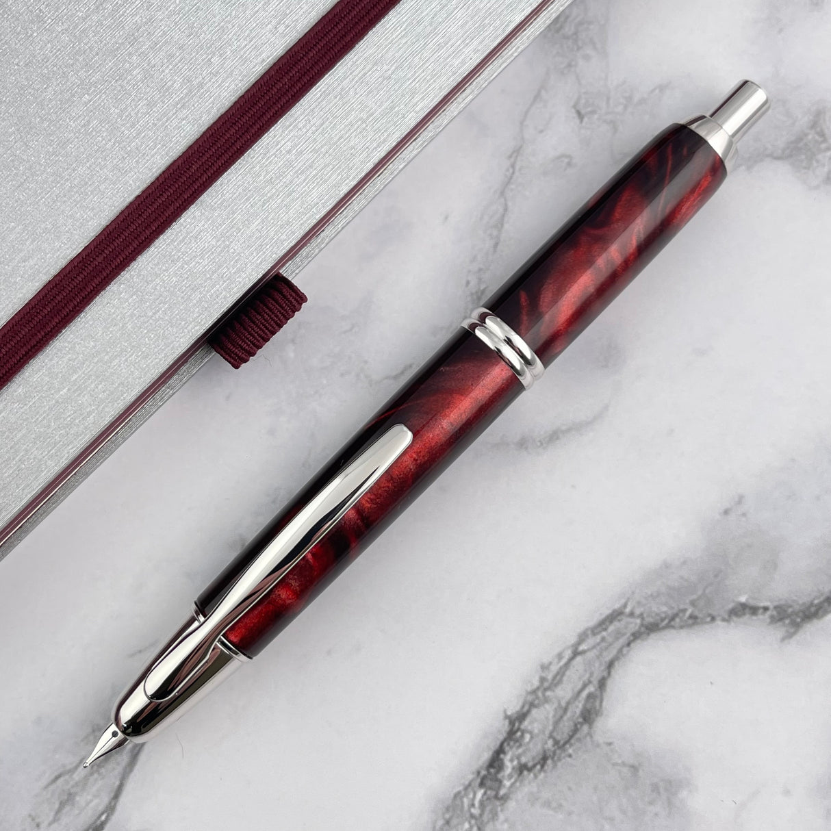 Pilot Vanishing Point SE Fountain Pen - Marble Red