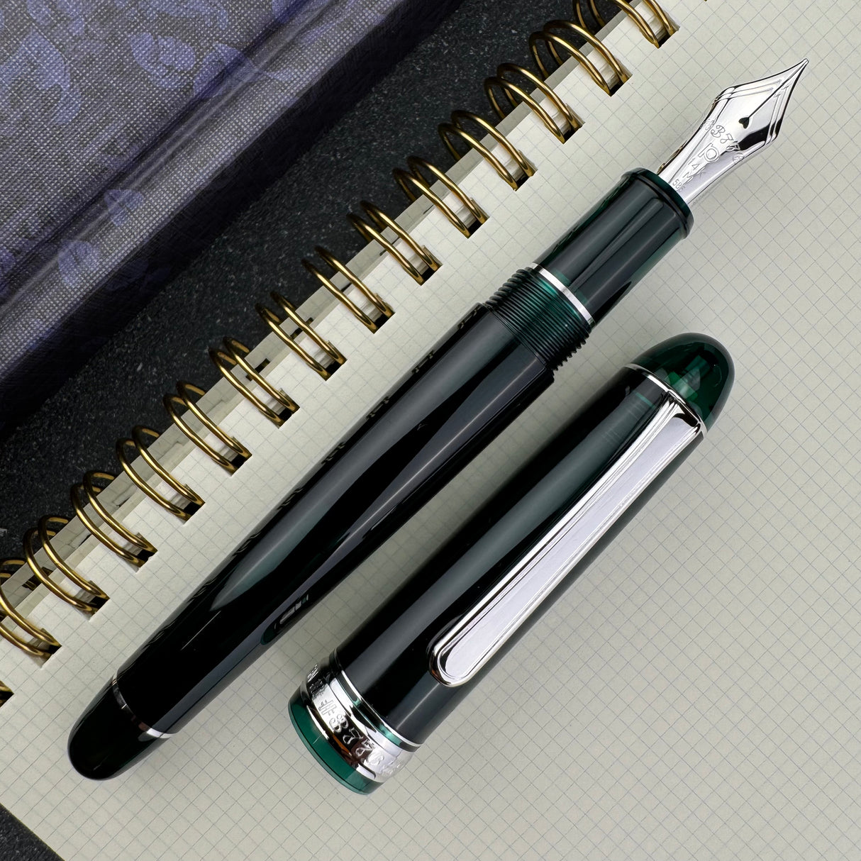 Platinum #3776 Century Fountain Pen - Laurel Green with Rhodium Trim (Doorbuster)