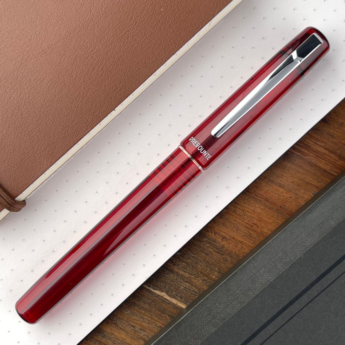 Platinum Prefounte Fountain Pen - Crimson Red – Atlas Stationers