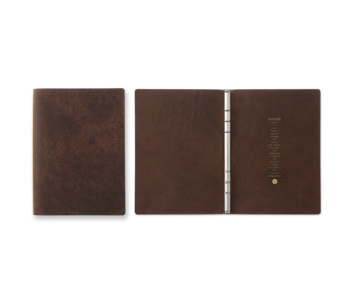 Plotter Pueblo 6-Ring Leather Binder - A5 Size - Brown