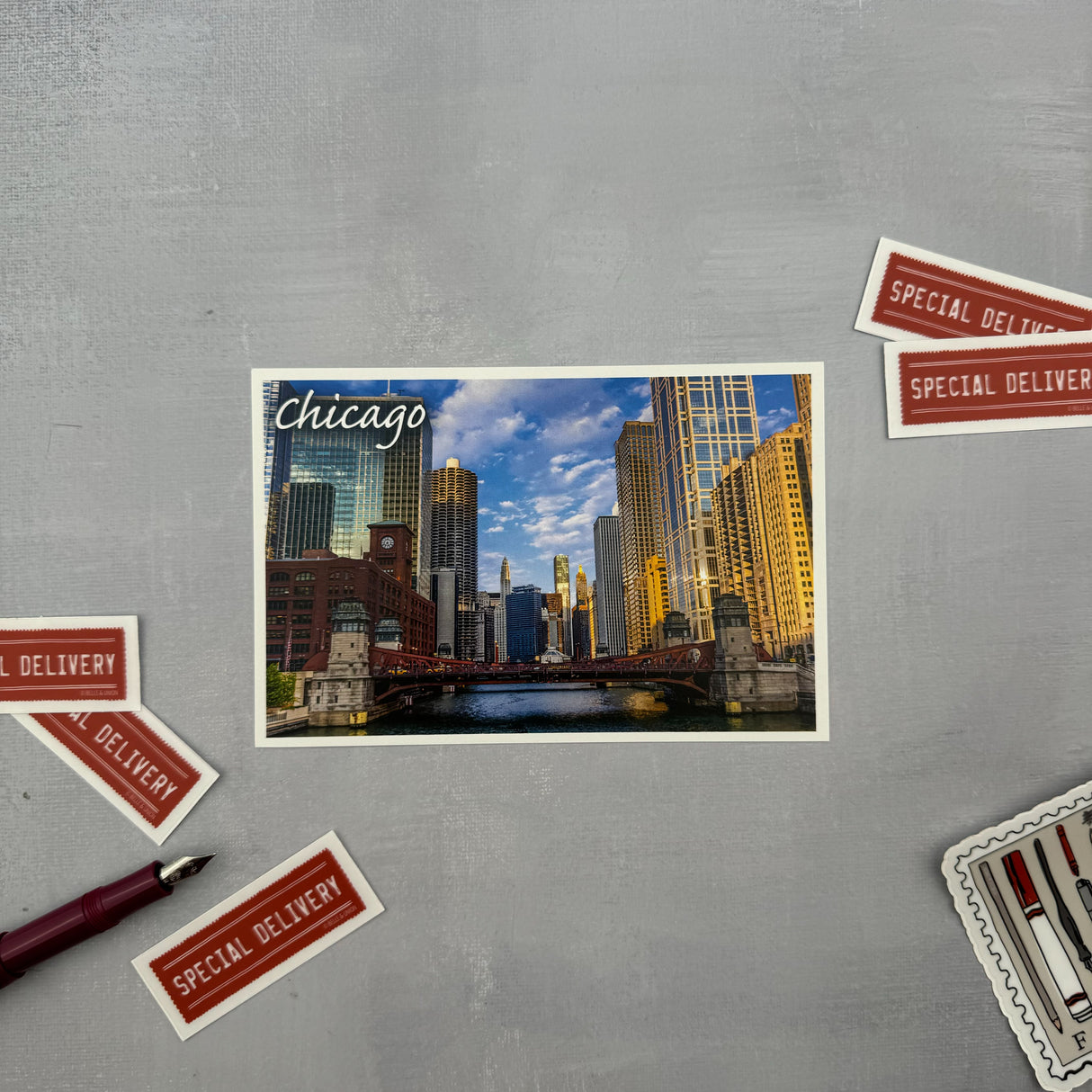 Chicago Postcard - City and River