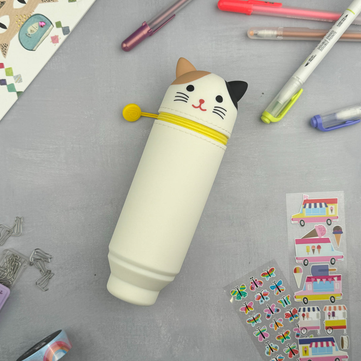 PuniLabo Stand Up Pen Case - Calico Cat