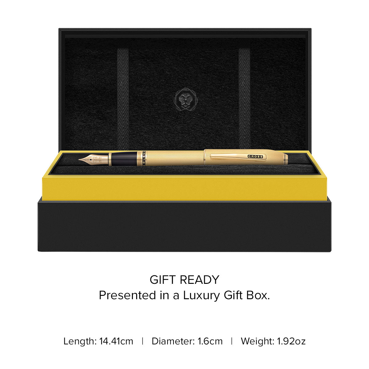 Peerless 23KT Gold Fountain Pen - gift box and specs
