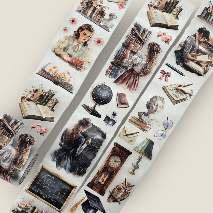 CoraCreaCrafts Light Academia Transparent Tape