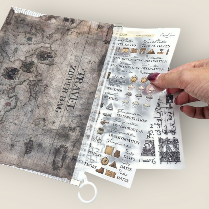 CoraCreaCrafts Travel Zipper Envelope