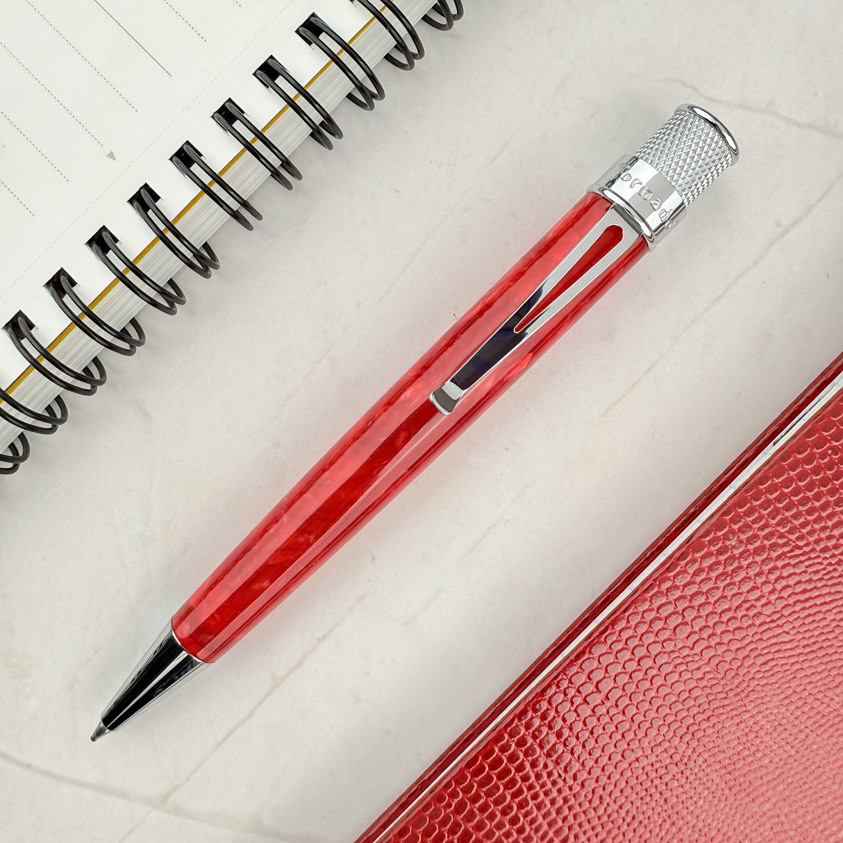 Retro 51 Vault Tornado Acrylic Rollerball Pen - Ruby Red