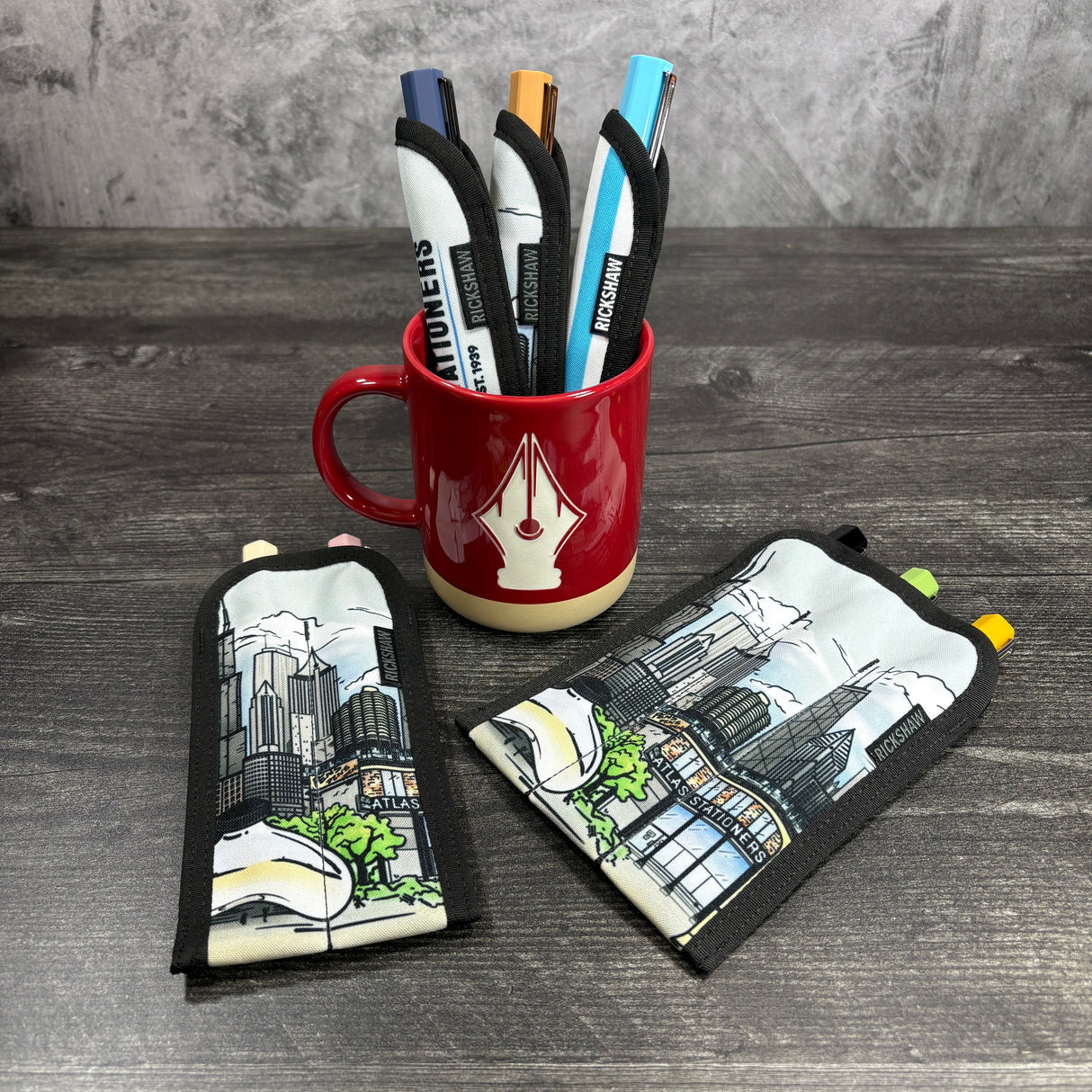 Rickshaw Bagworks 3-Pen Long Coozy - City Views (Atlas Exclusive)