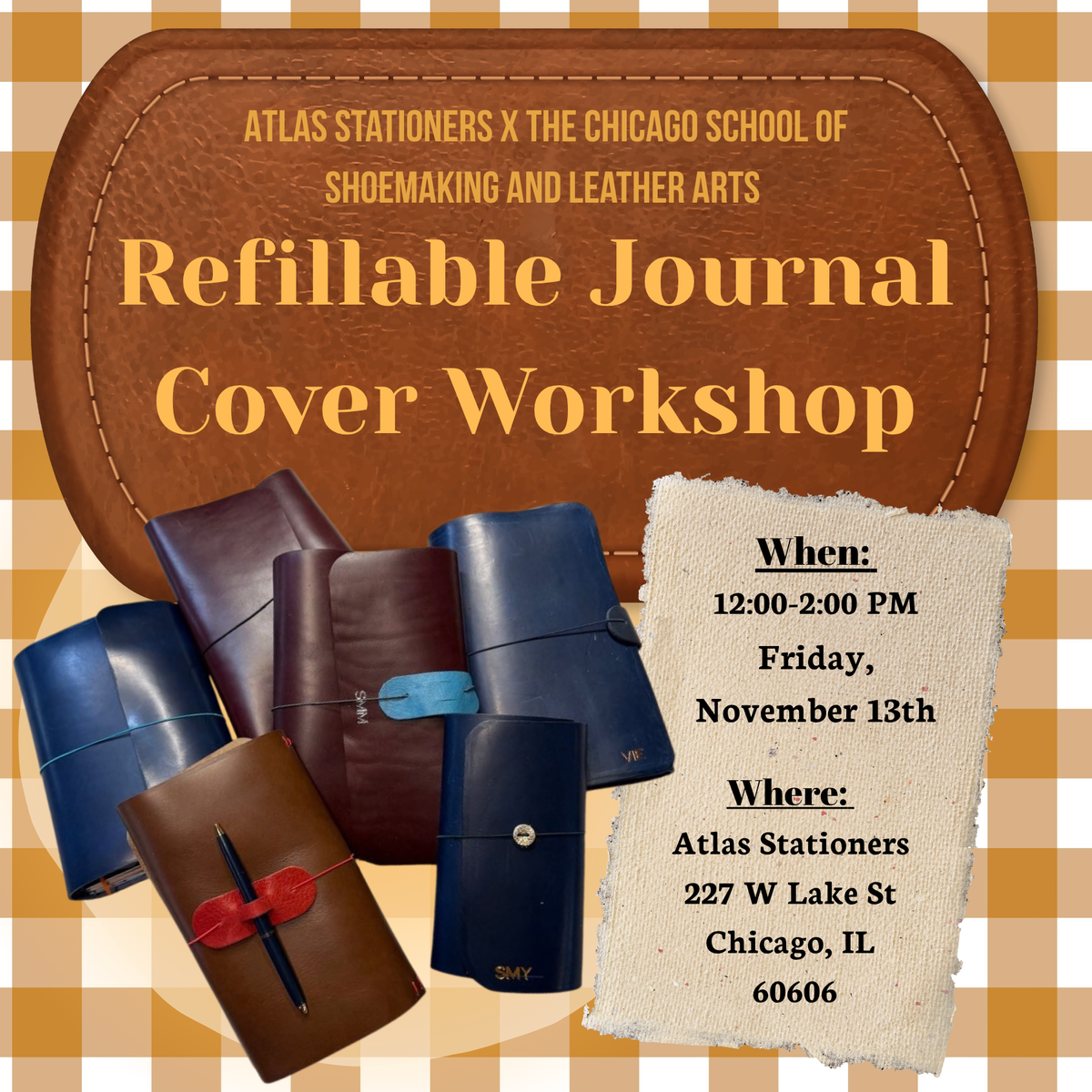 Atlas Refillable Journal Cover Workshop