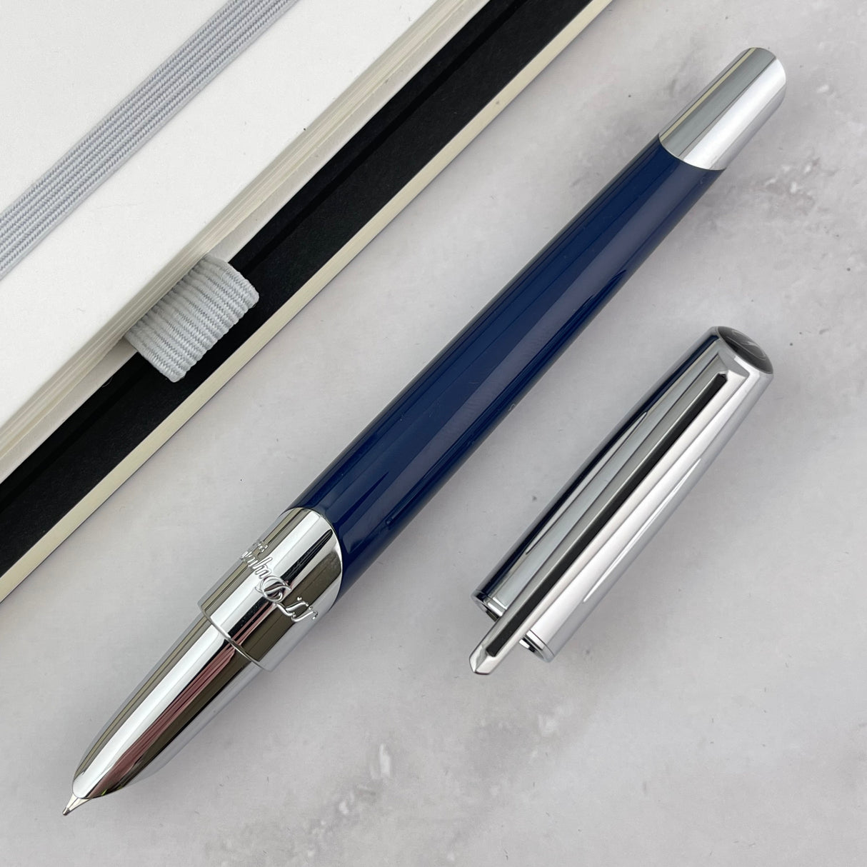 S.T. Dupont Defi Millennium Fountain Pen - Blue Navy