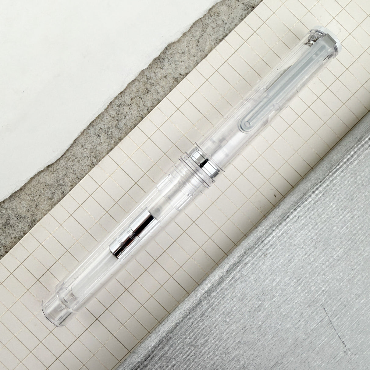 Sailor Tuzu Glassy Fountain Pen - Crystal White (Limited Edition)