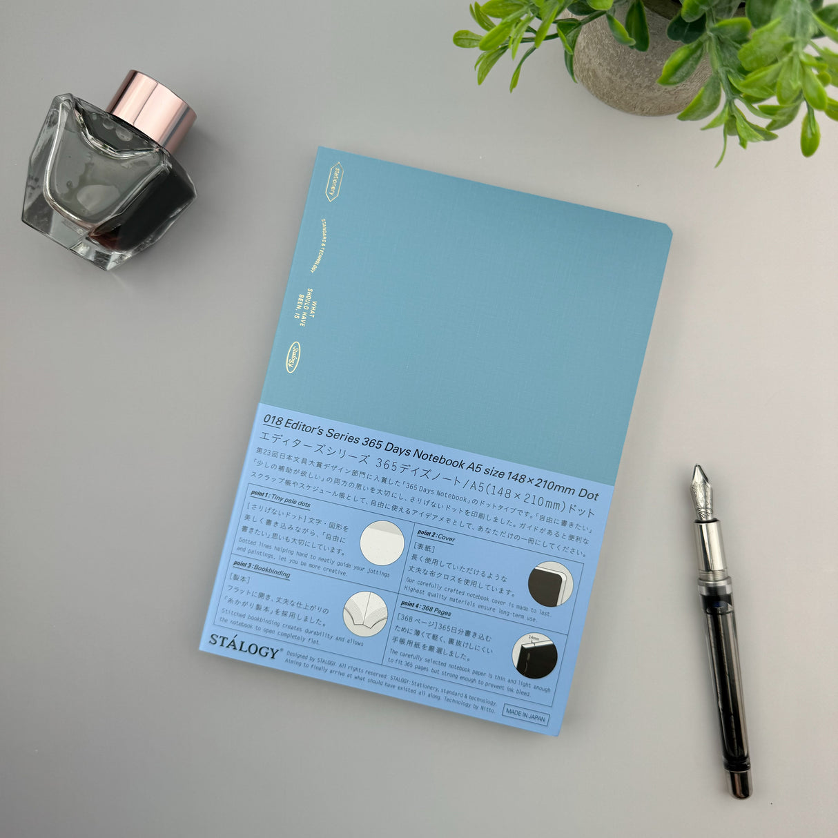 Stalogy 365 Day Notebook - A5 - Dot