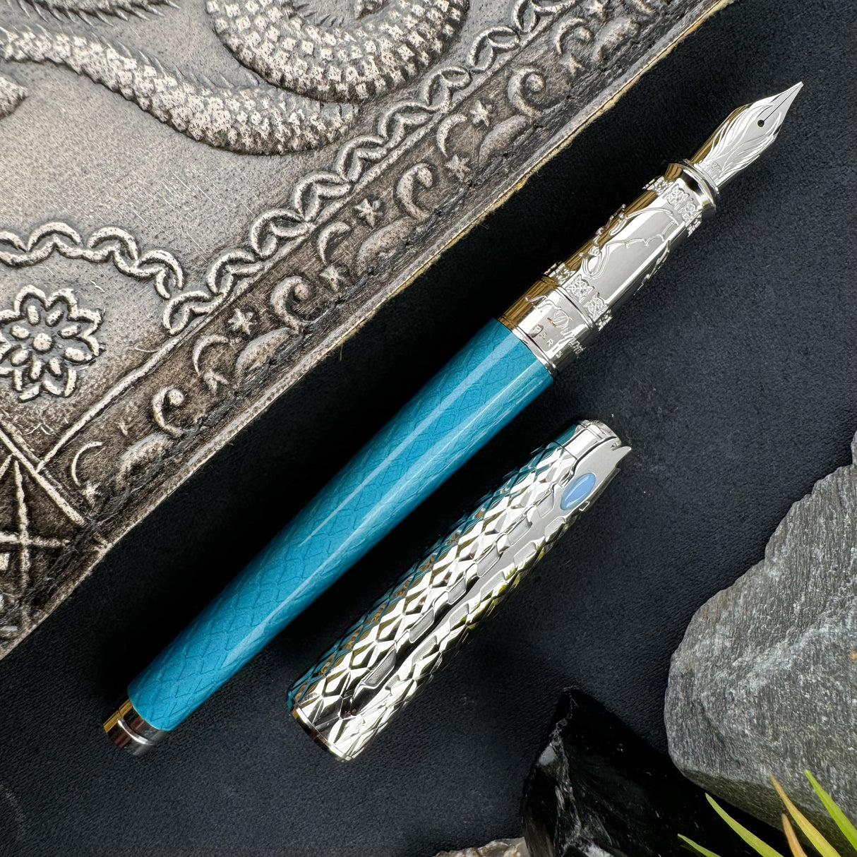 S.T. Dupont Line D Eternity Fountain Pen - Ice Blue (Special Edition)