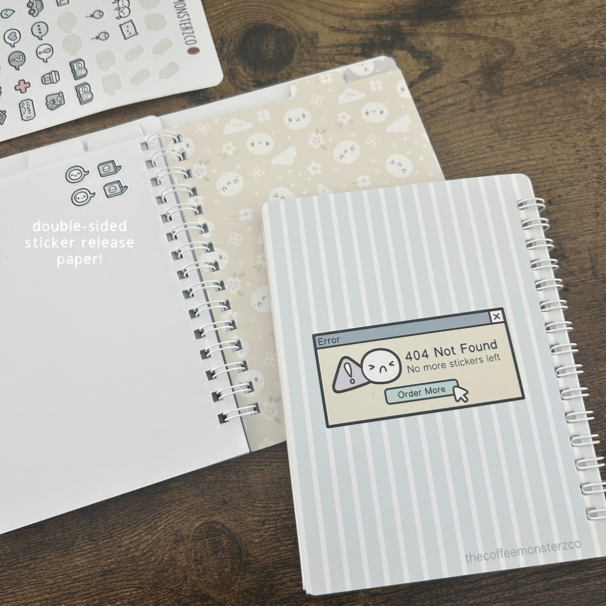 TheCoffeeMonsterzCo Webpage - Reusable Sticker Book