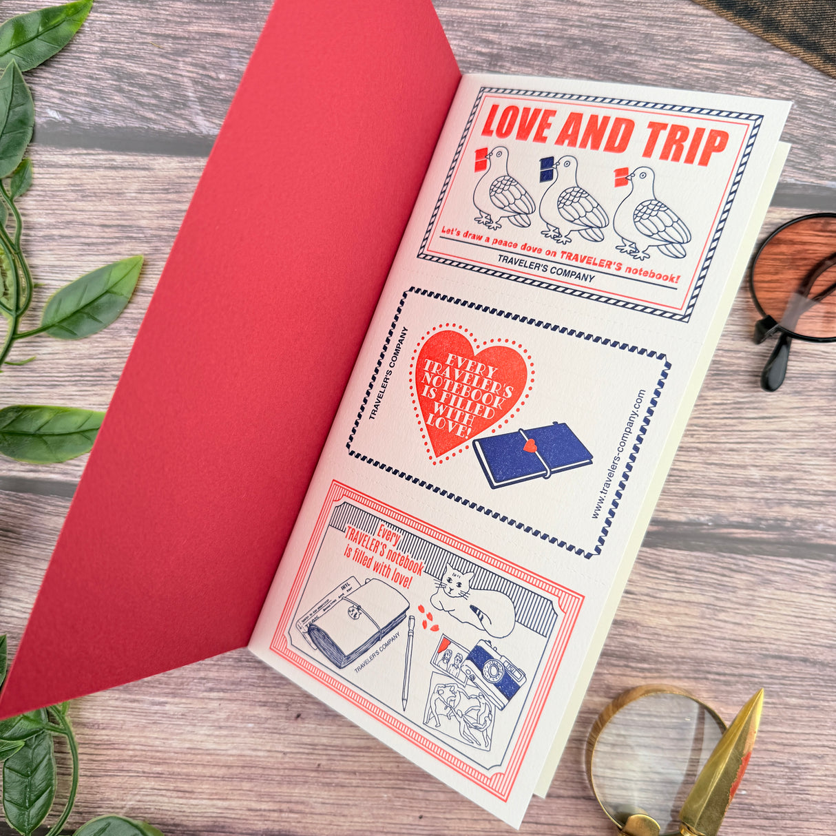Traveler's Love and Trip Notebook Refill - Regular Size - Red (Special Edition)