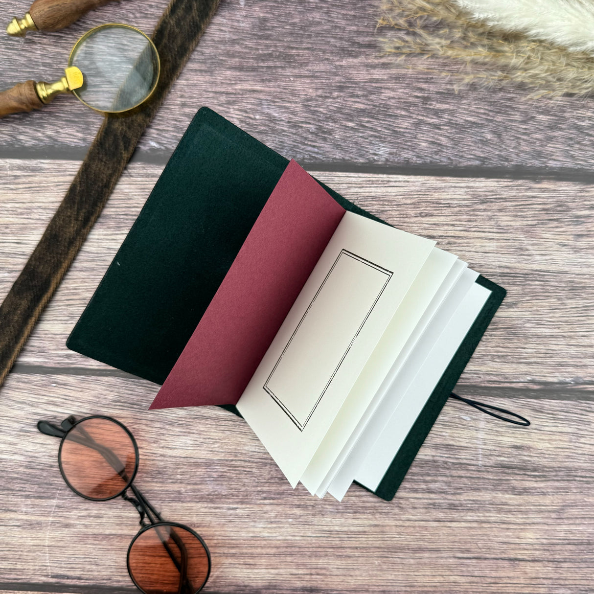 Traveler's Leather Notebook - Passport Size - Blue