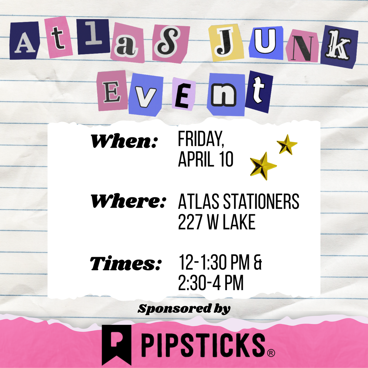 Atlas x Pipsticks Nostalgic Junk Journal Event