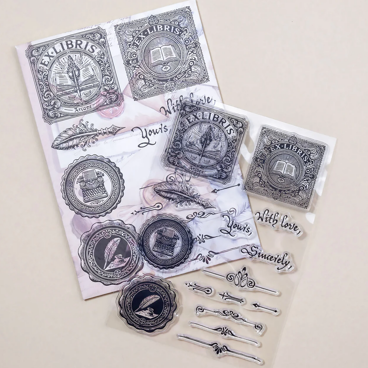 CoraCreaCrafts Clear Stamp - Writing Desk