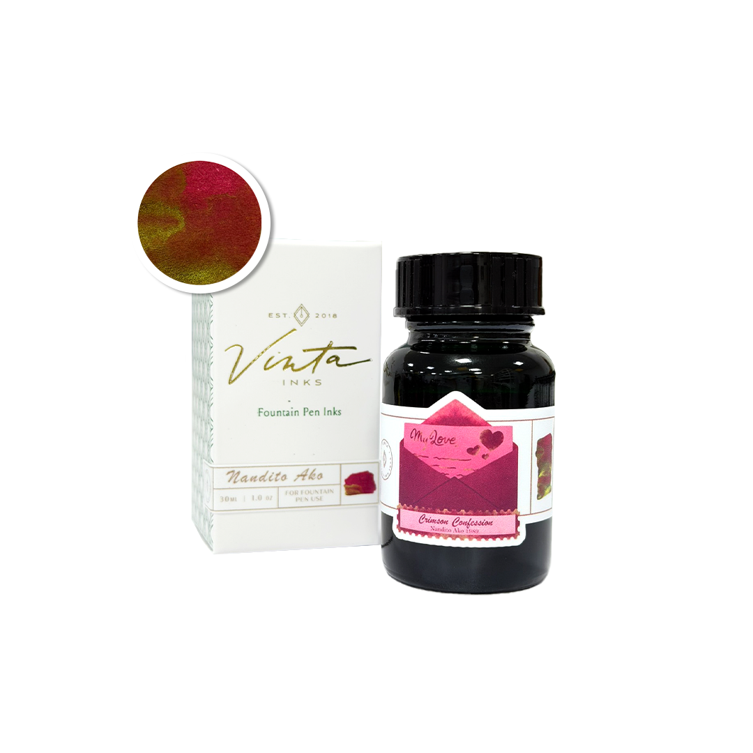 Vinta Crimson Confession (Nandito Ako 1989) - 30ml Bottled Ink