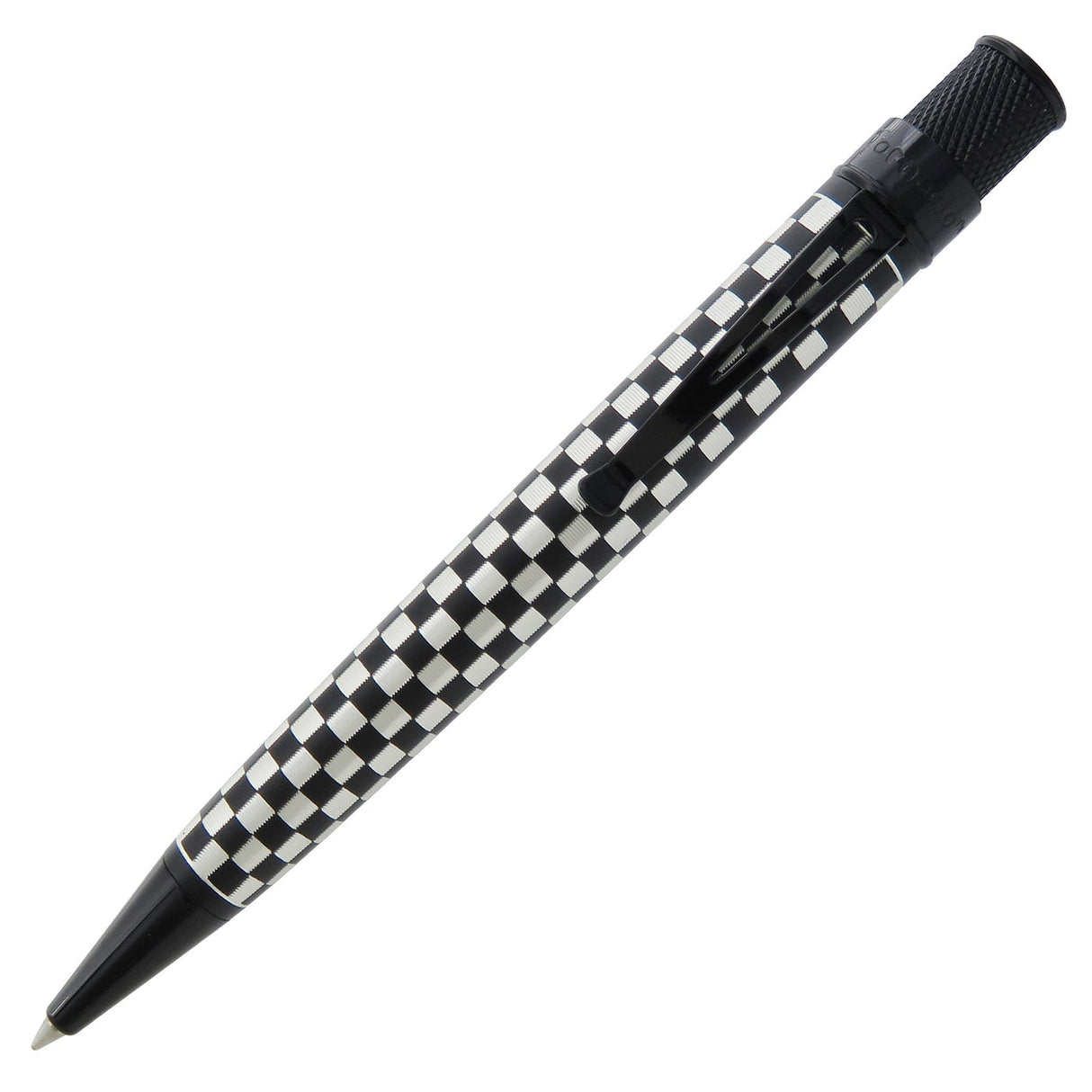 Retro 51 Groove Writer Black Checker Board Rollerball Pen with Stealth