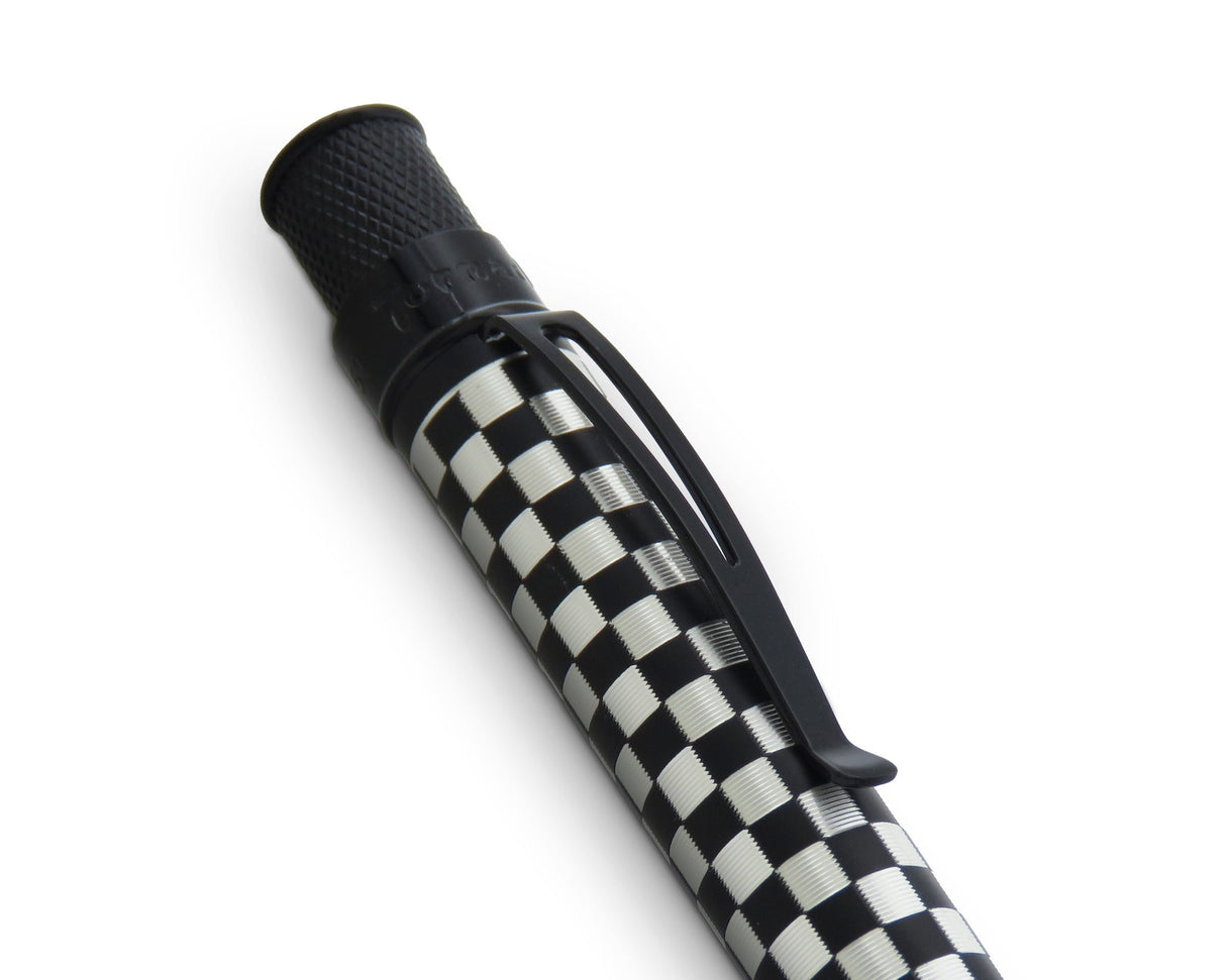 Retro 51 Groove Writer Black Checker Board Rollerball Pen with Stealth