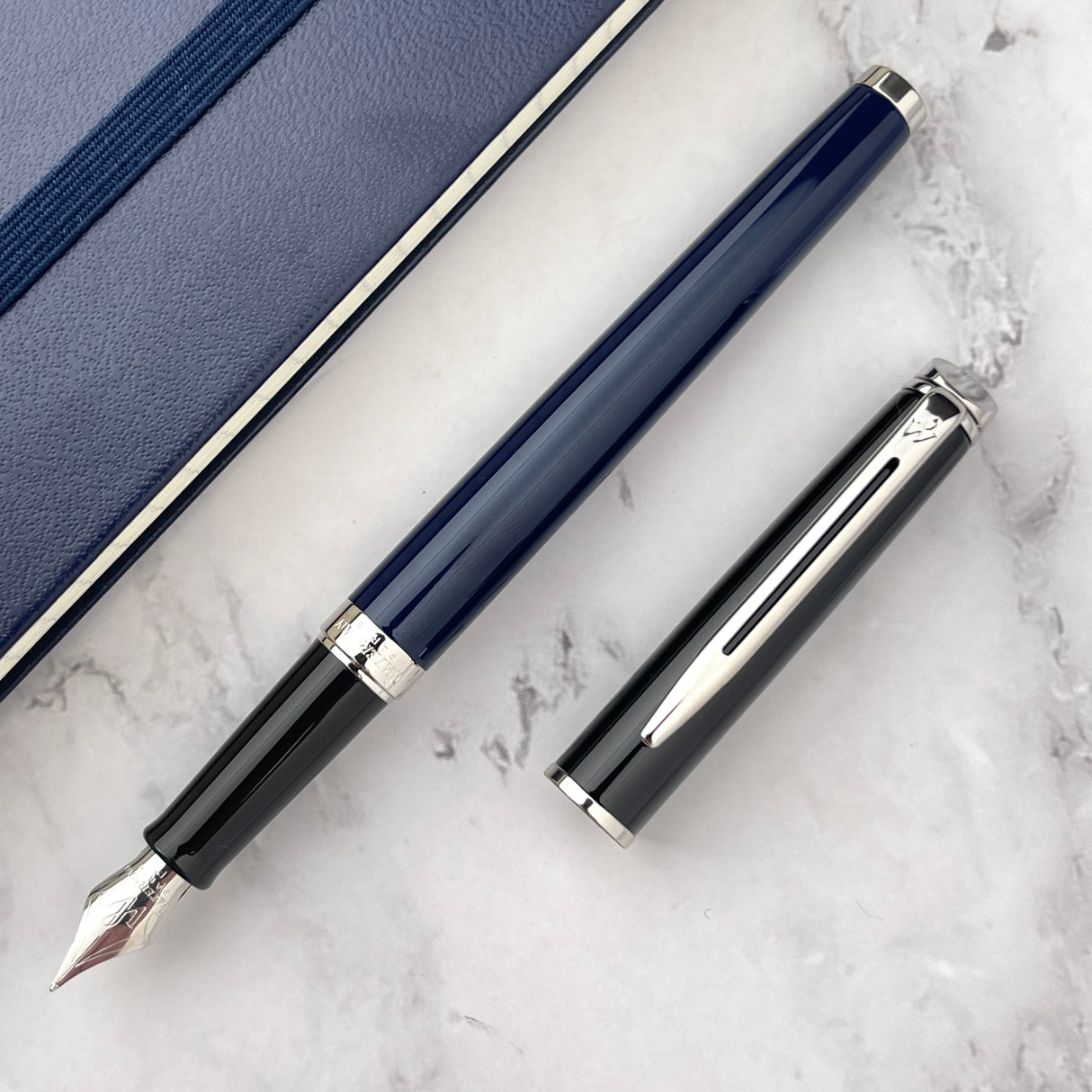 Waterman Hemisphere Color Block Fountain Pen - Black / Blue (Special Edition)