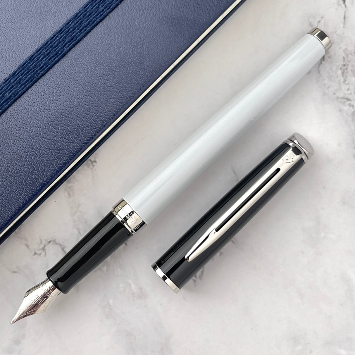 Waterman Hemisphere Color Block Fountain Pen - Black / White (Special Edition)