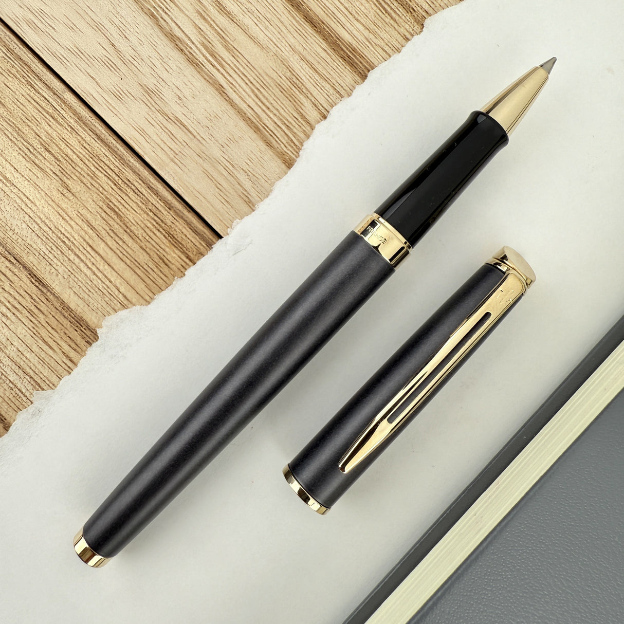Waterman Hémisphère Understated Edit Rollerball Pen - Lava Black