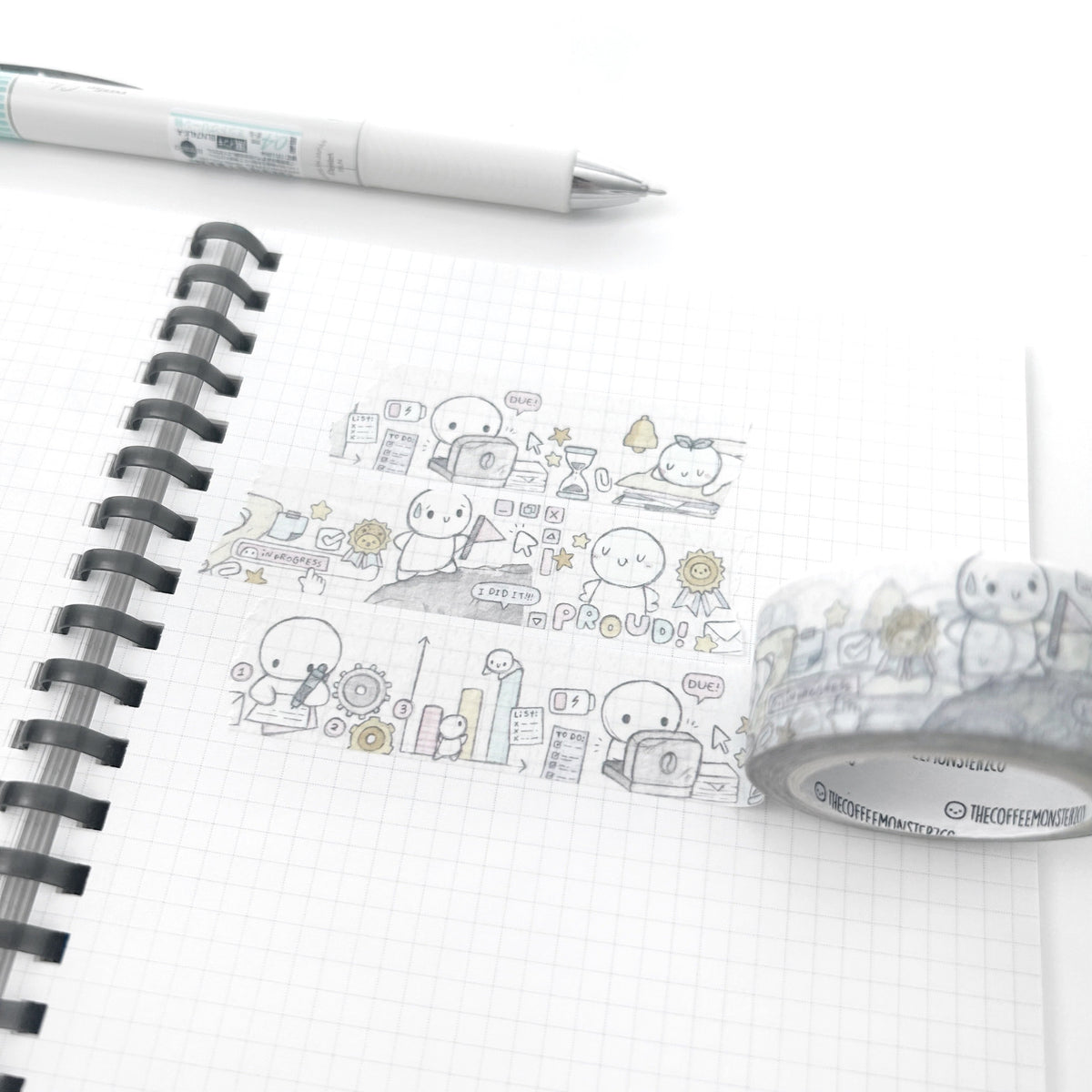 TheCoffeeMonsterzCo Goals & Accomplishments Washi Tape - 20mm