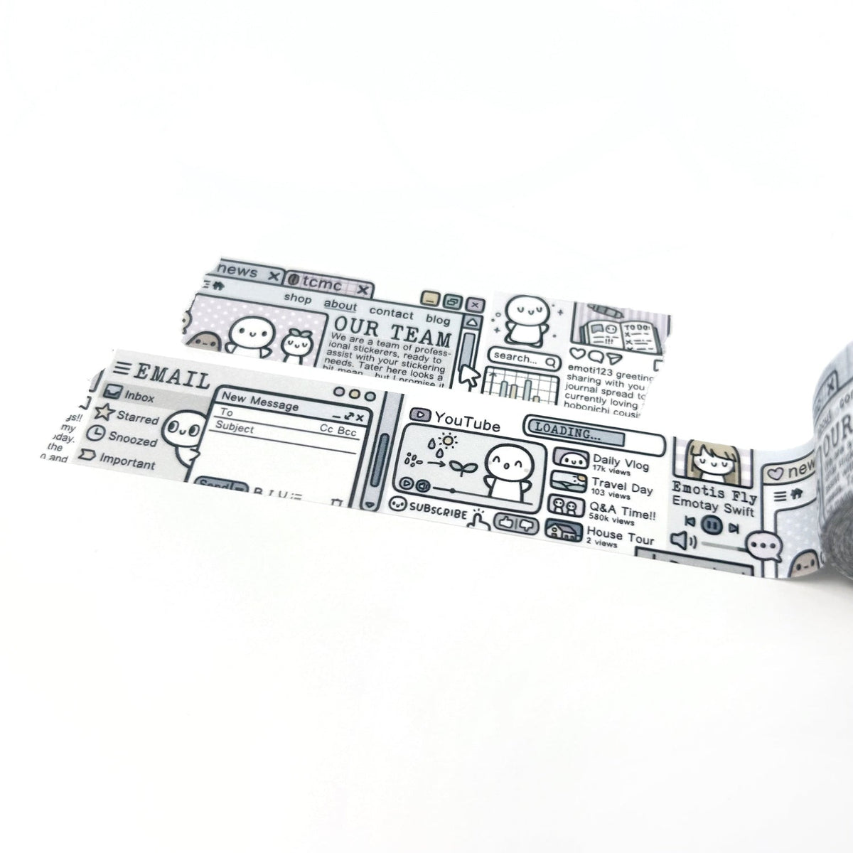 TheCoffeeMonsterzCo Internet Surfing Washi Tape - 20mm