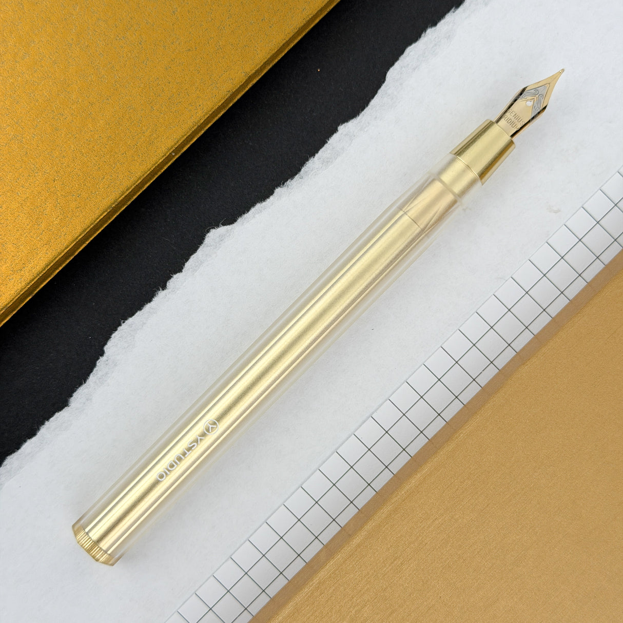 YStudio Glamour Evolve Elemental Dip Pen - Brass Gold