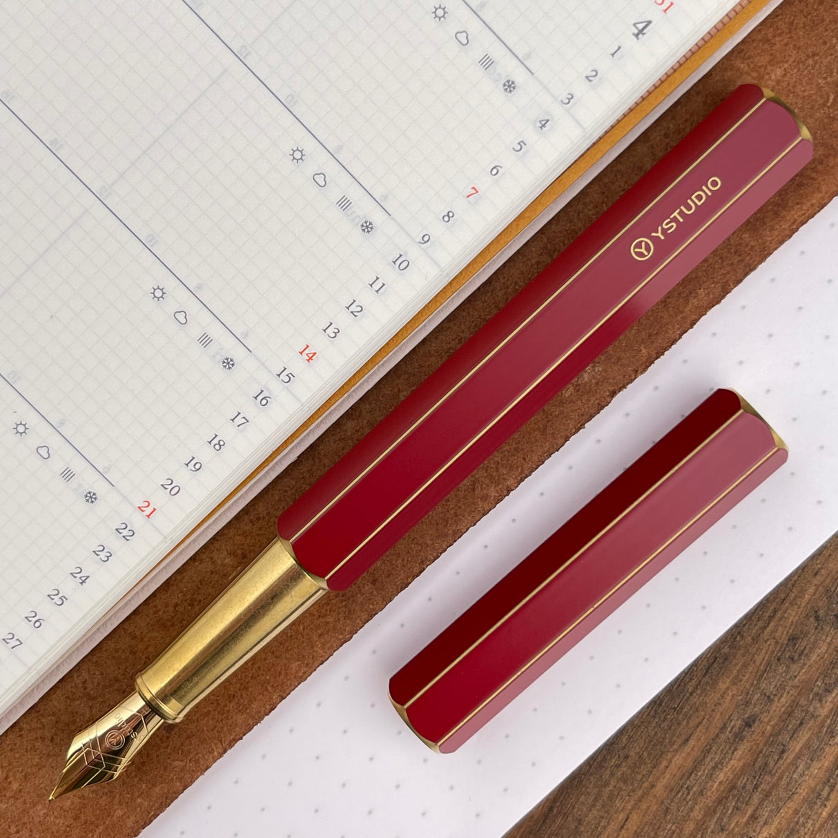 ystudio Classic Fountain Pen - Revolve Red (Doorbuster)