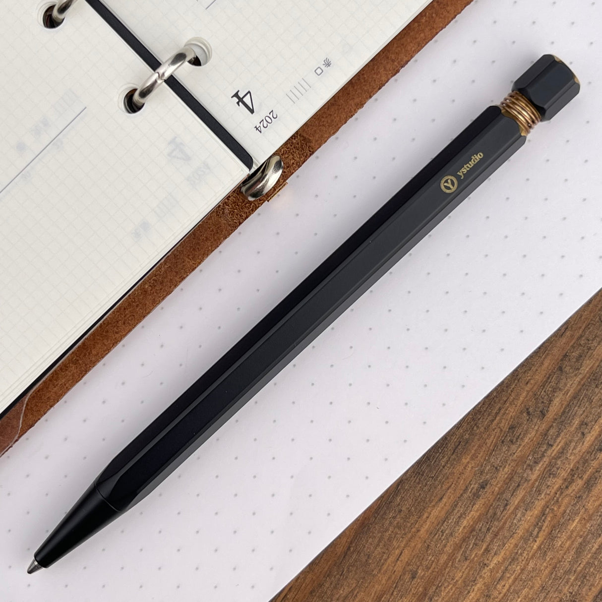 ystudio Spring Ballpoint Pen - Brassing