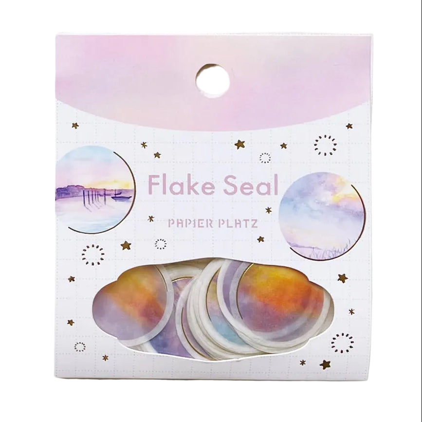 Papier Platz Awa Flake Stickers - Round Twilight