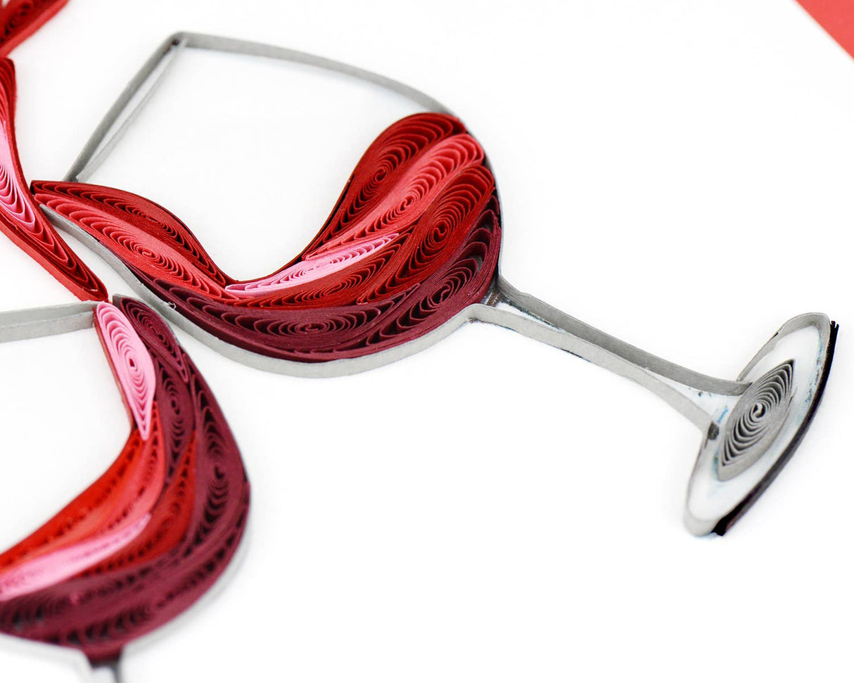 A Toast to Love Quilled Greeting Card