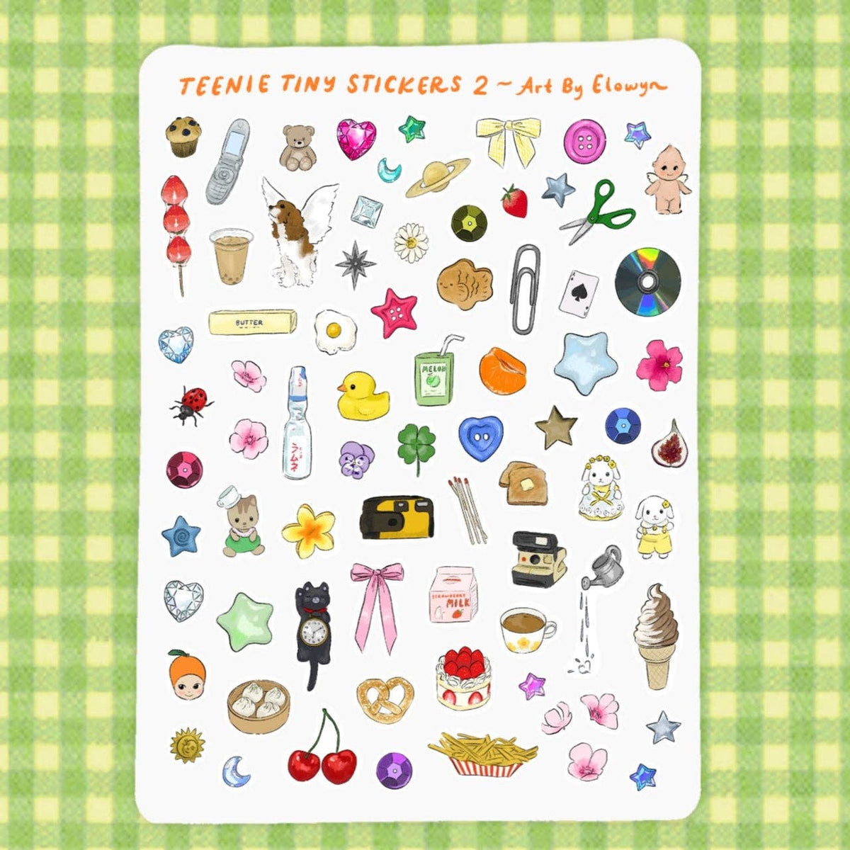 Teenie Tiny Stickers Sheet 2 - 5x7 Sticker Sheet