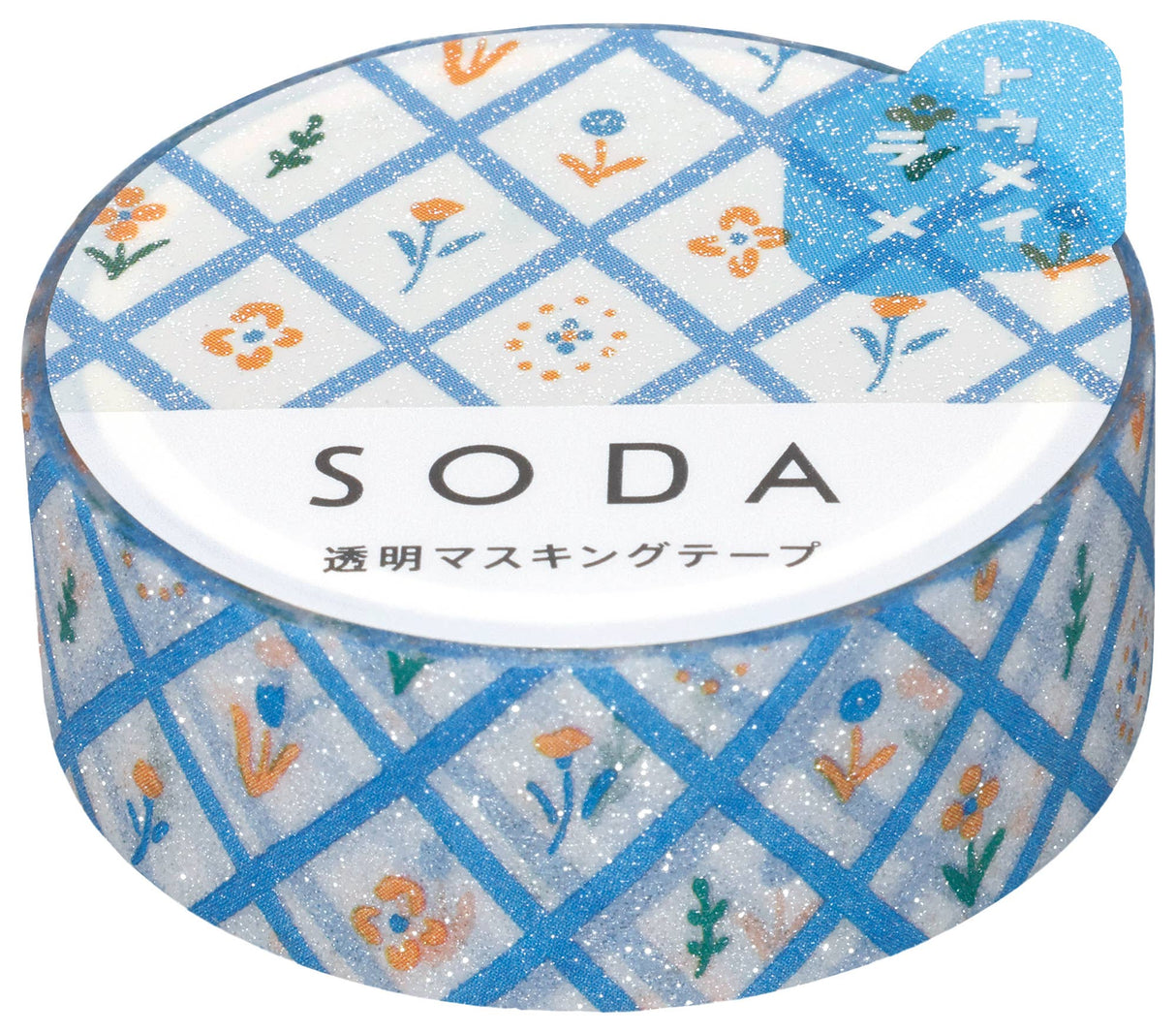 SODA Transparent Masking Tape - Glitter -