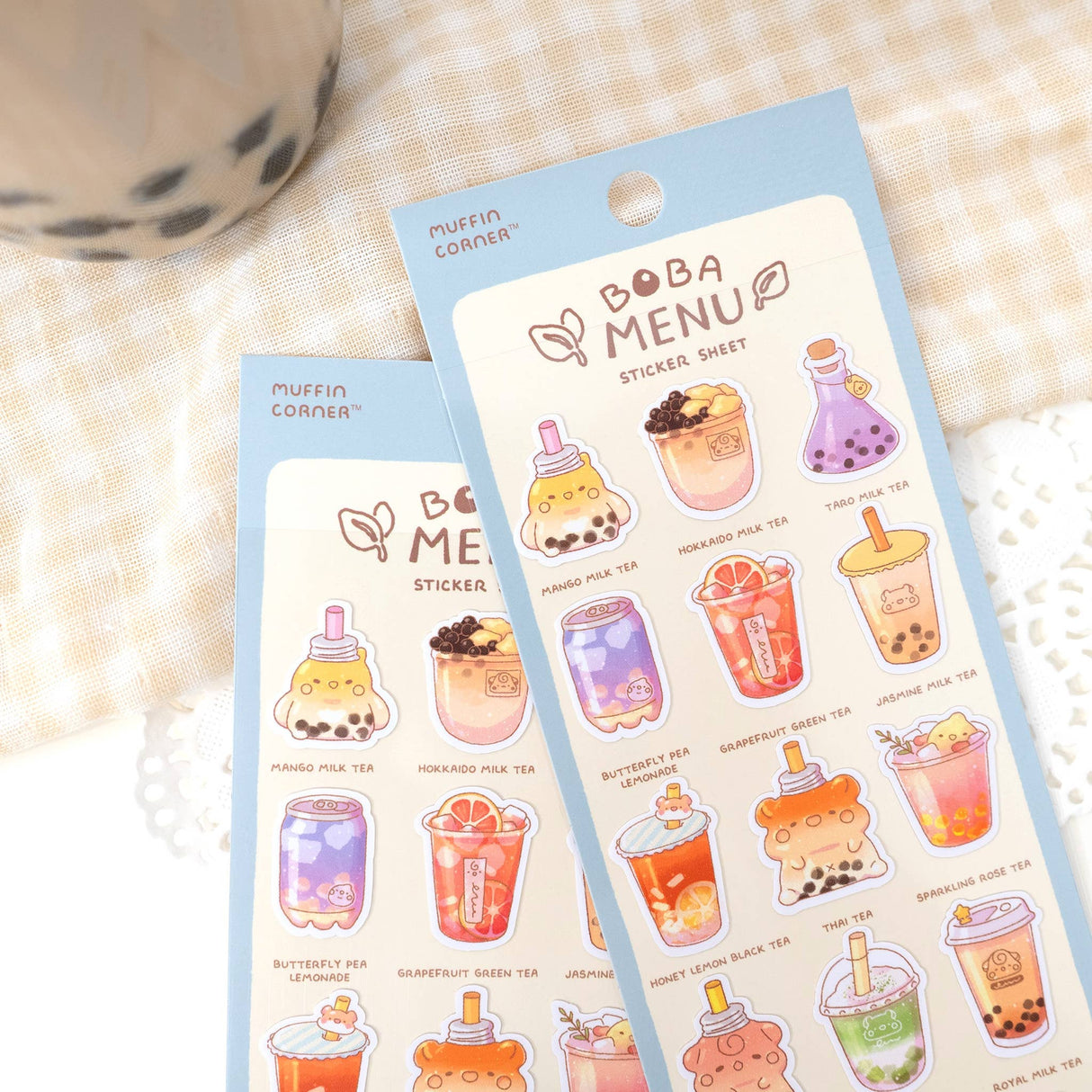 Studio Enon Boba Menu Sticker Sheet