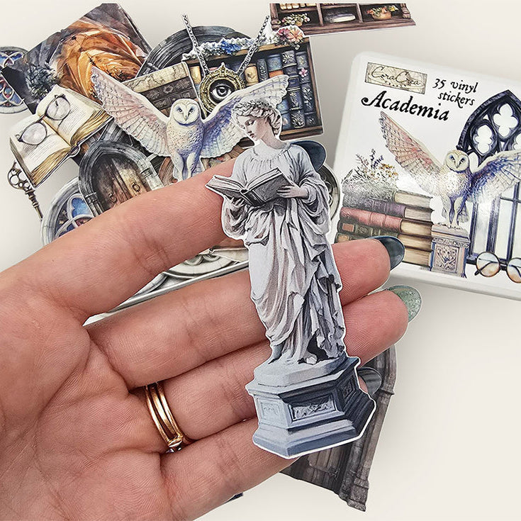 CoraCreaCrafts Academia Sticker Tin Box