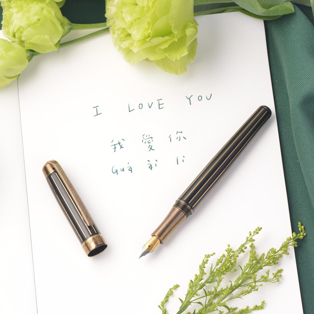 Laban Antique II Fountain Pen - Gold