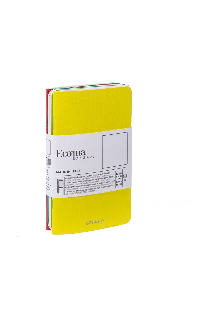 Fabriano Ecoqua Pocket-Sized Notebook - 4 Notebook Pack